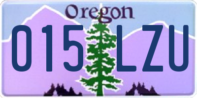 OR license plate 015LZU
