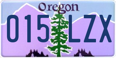 OR license plate 015LZX