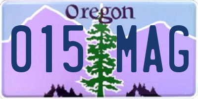 OR license plate 015MAG