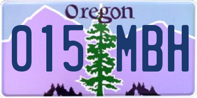 OR license plate 015MBH