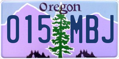 OR license plate 015MBJ