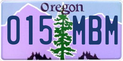OR license plate 015MBM