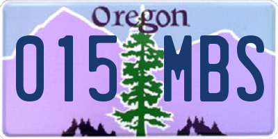 OR license plate 015MBS
