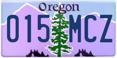 OR license plate 015MCZ