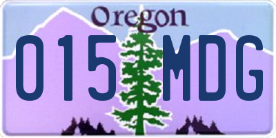 OR license plate 015MDG