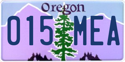 OR license plate 015MEA