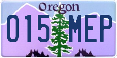 OR license plate 015MEP