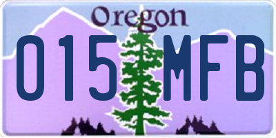 OR license plate 015MFB