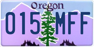 OR license plate 015MFF