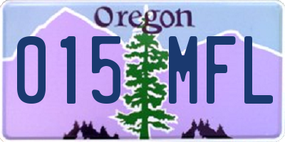 OR license plate 015MFL