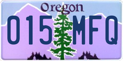 OR license plate 015MFQ