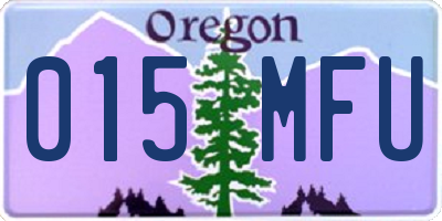 OR license plate 015MFU