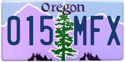 OR license plate 015MFX
