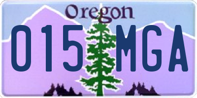 OR license plate 015MGA