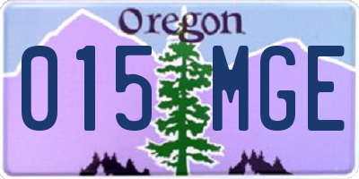 OR license plate 015MGE