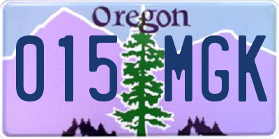 OR license plate 015MGK