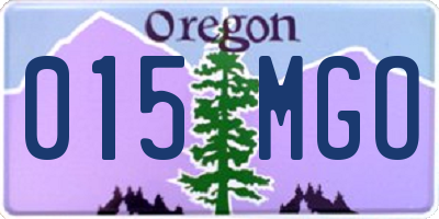 OR license plate 015MGO