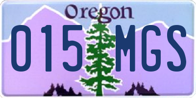 OR license plate 015MGS
