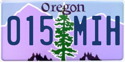 OR license plate 015MIH