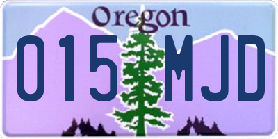 OR license plate 015MJD