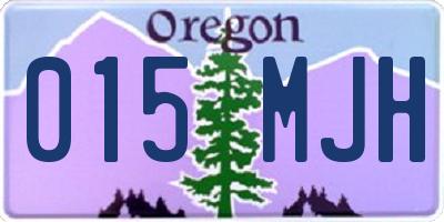 OR license plate 015MJH