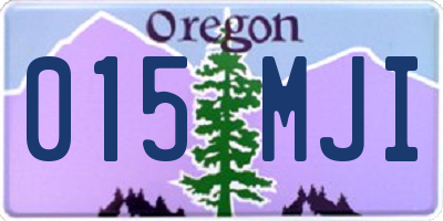 OR license plate 015MJI