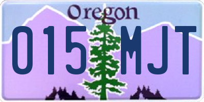 OR license plate 015MJT