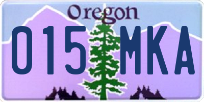 OR license plate 015MKA