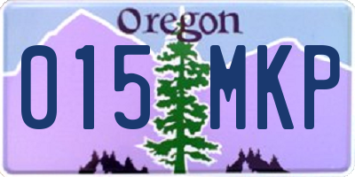 OR license plate 015MKP