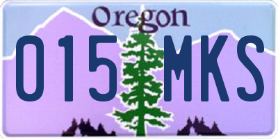 OR license plate 015MKS