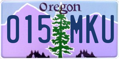 OR license plate 015MKU