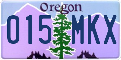 OR license plate 015MKX