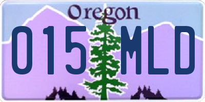 OR license plate 015MLD
