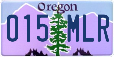 OR license plate 015MLR