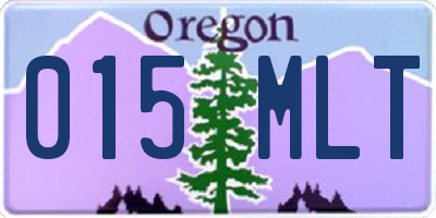 OR license plate 015MLT