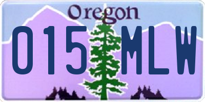 OR license plate 015MLW