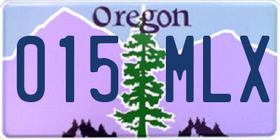 OR license plate 015MLX