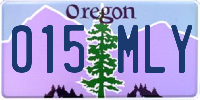 OR license plate 015MLY