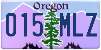 OR license plate 015MLZ