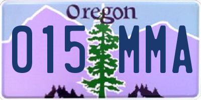 OR license plate 015MMA