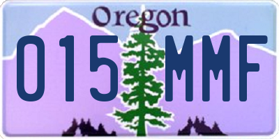 OR license plate 015MMF