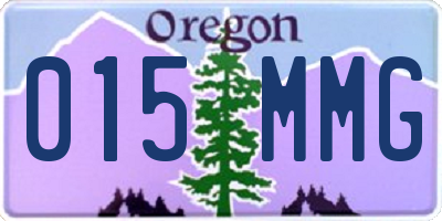 OR license plate 015MMG