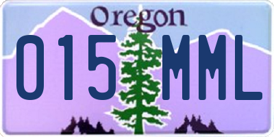 OR license plate 015MML