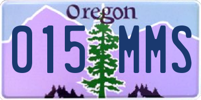 OR license plate 015MMS