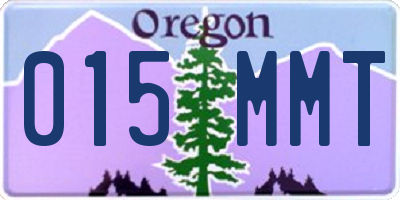 OR license plate 015MMT