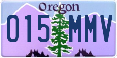 OR license plate 015MMV