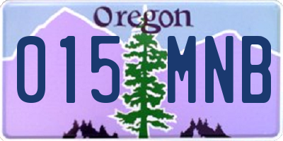 OR license plate 015MNB