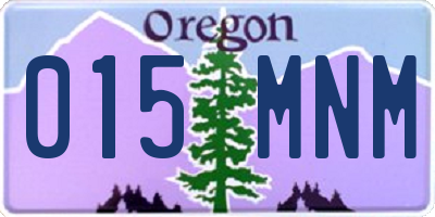 OR license plate 015MNM