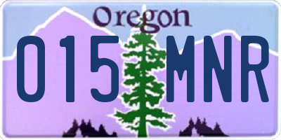 OR license plate 015MNR