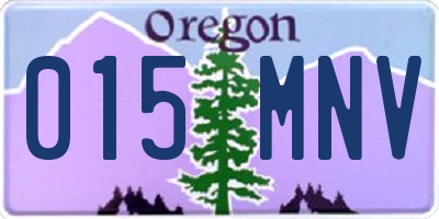 OR license plate 015MNV